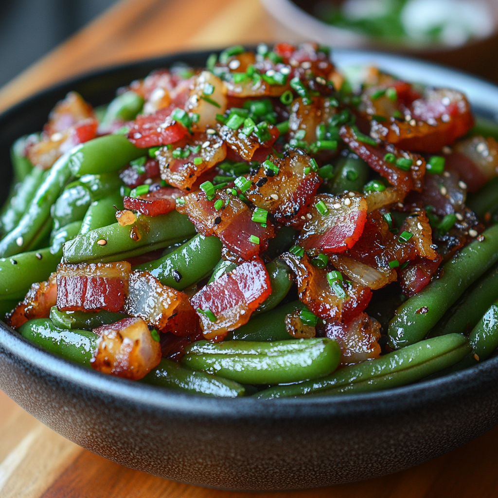 Green Beans with Bacon and Onion