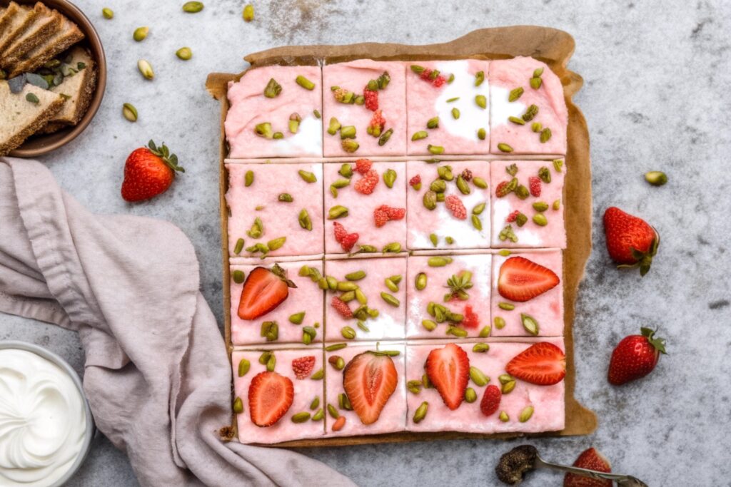 Strawberry yogurt bark recipe