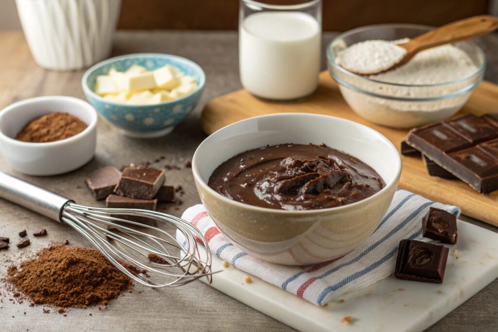 chocolate budino preparation