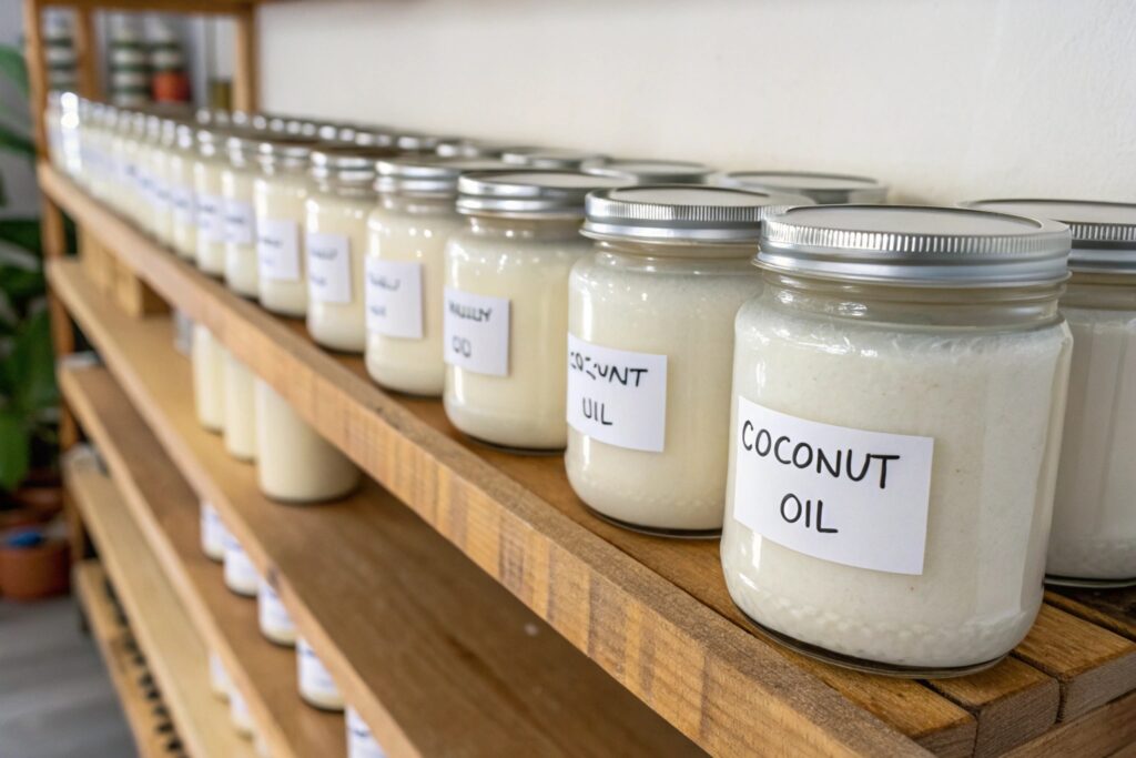 coconut oil storage