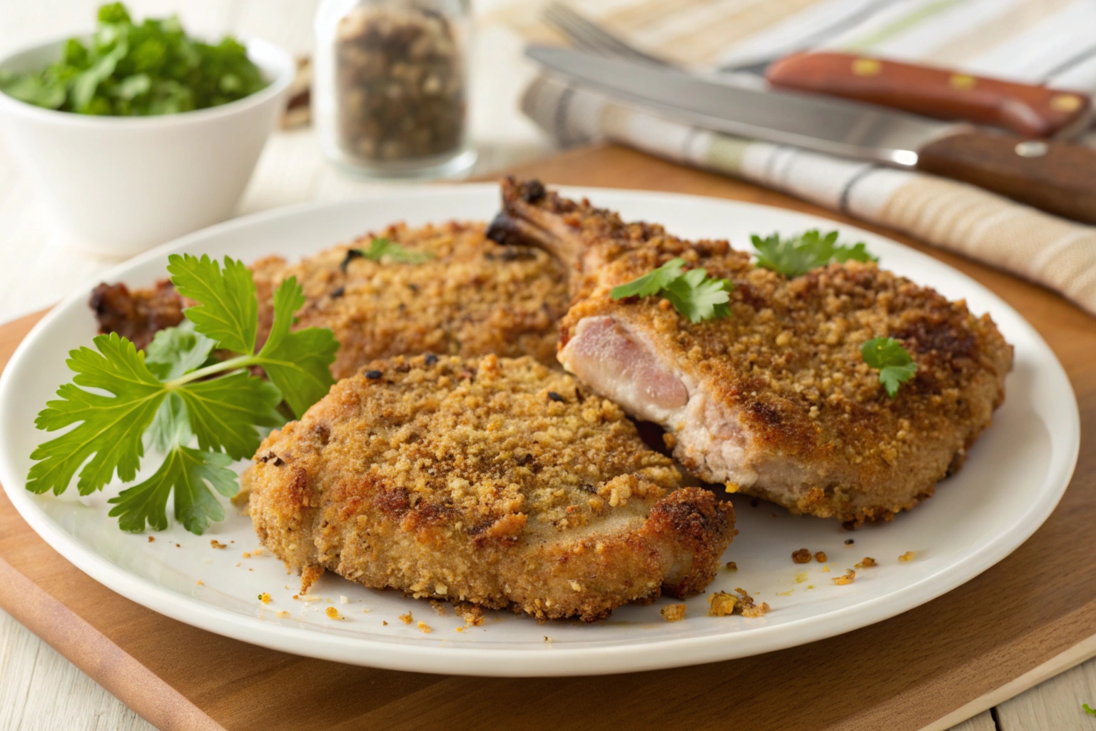 shake and bake style pork chops