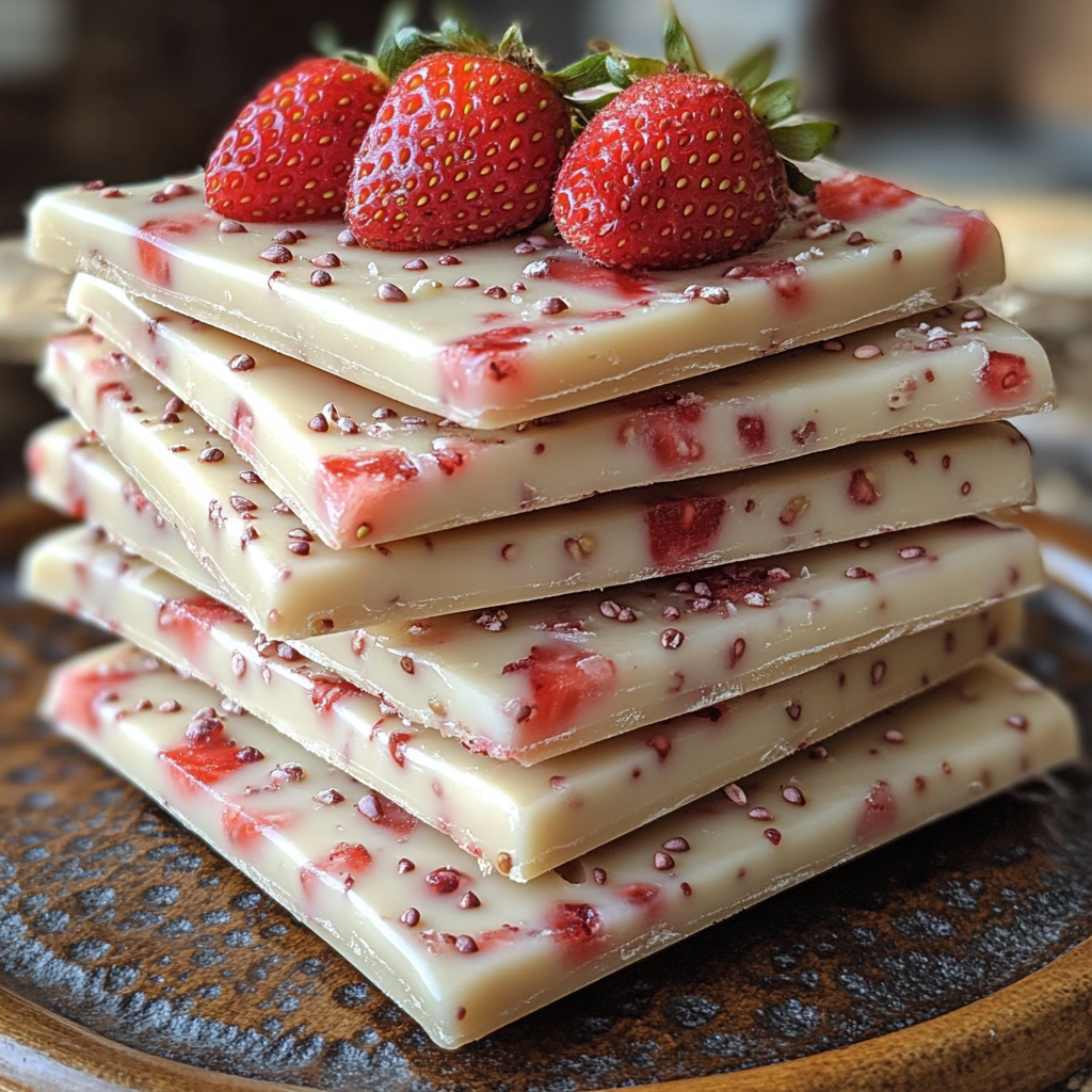 strawberry yogurt bark